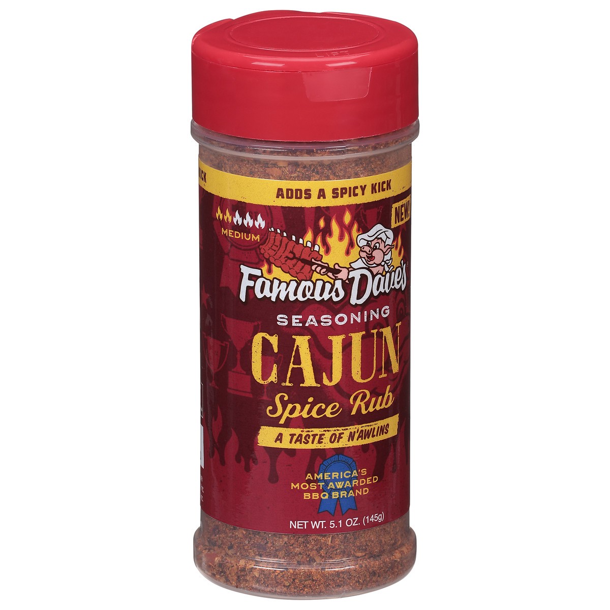 slide 8 of 9, Famous Dave's Seasoning Medium Cajun Spice Rub 5.1 oz, 5.1 oz