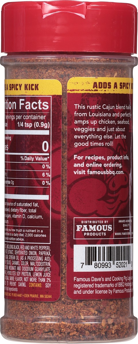 slide 2 of 9, Famous Dave's Seasoning Medium Cajun Spice Rub 5.1 oz, 5.1 oz