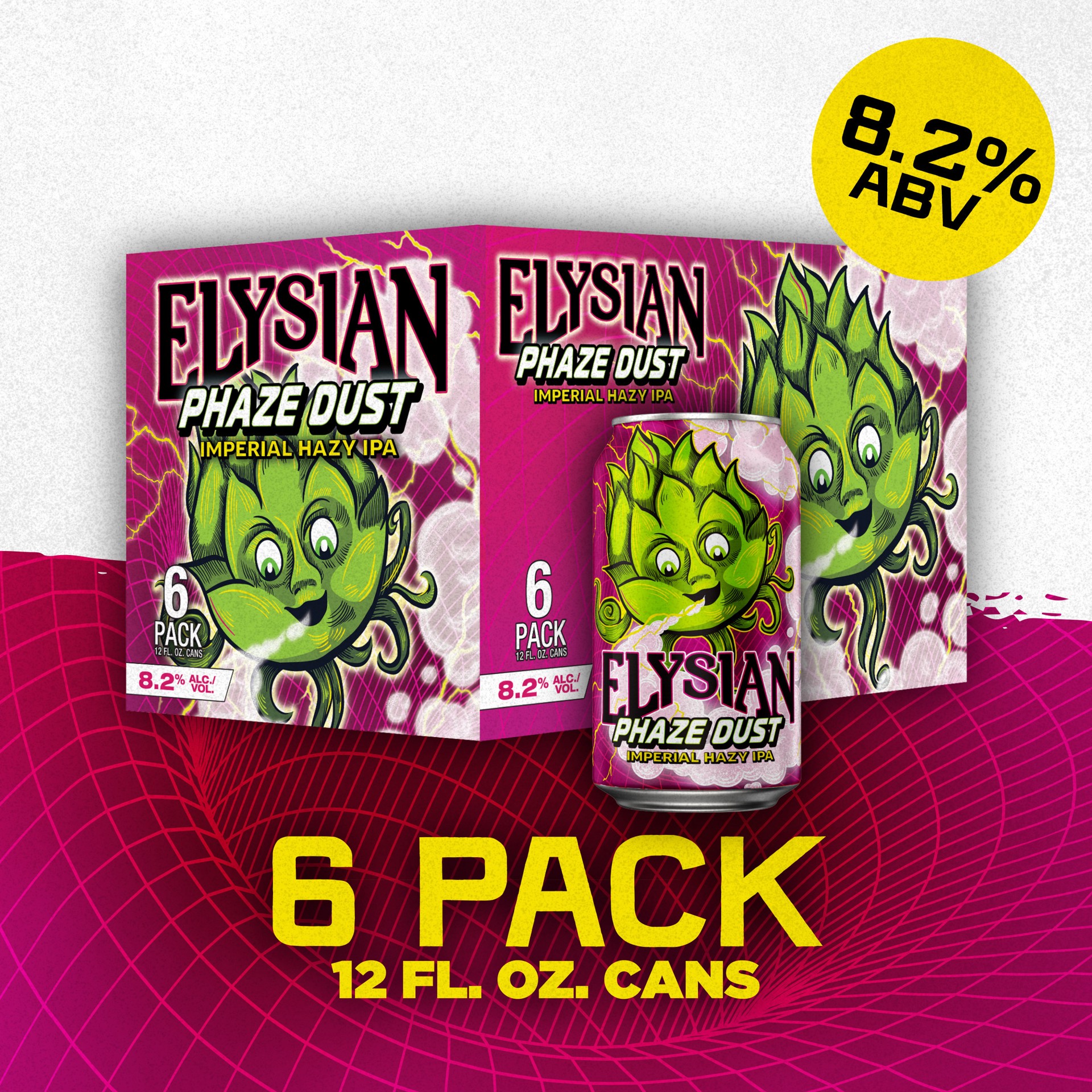 slide 8 of 8, Elysian Phaze Dust Hazy IPA Craft Beer 6 Pack 12 fl oz cans, 6 ct; 12 fl oz