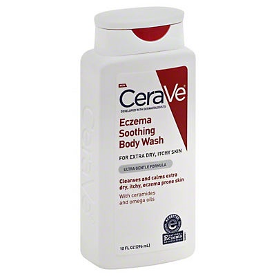 slide 1 of 1, CeraVe Eczema Soothing Body Wash, 10 oz