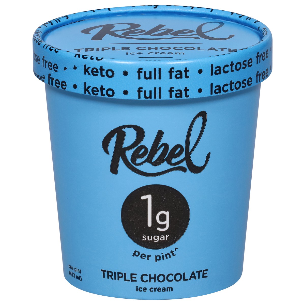 slide 1 of 9, Rebel Triple Chocolate Ice Cream 1 pt, 1 pint