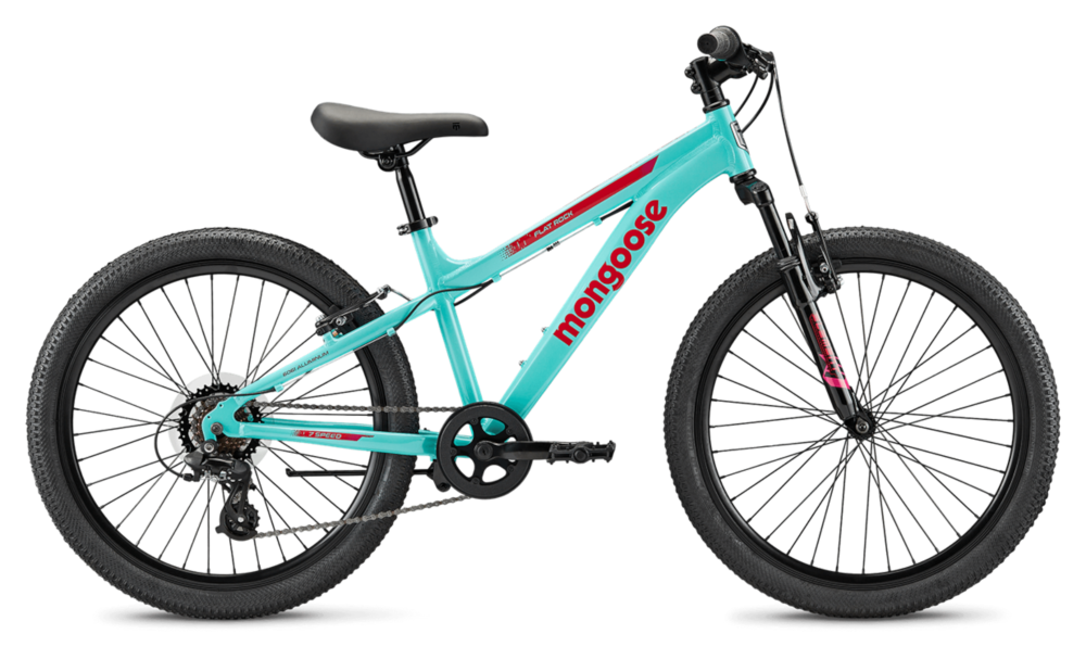 slide 1 of 1, Mongoose Flatrock Girls - Teal, 24 in