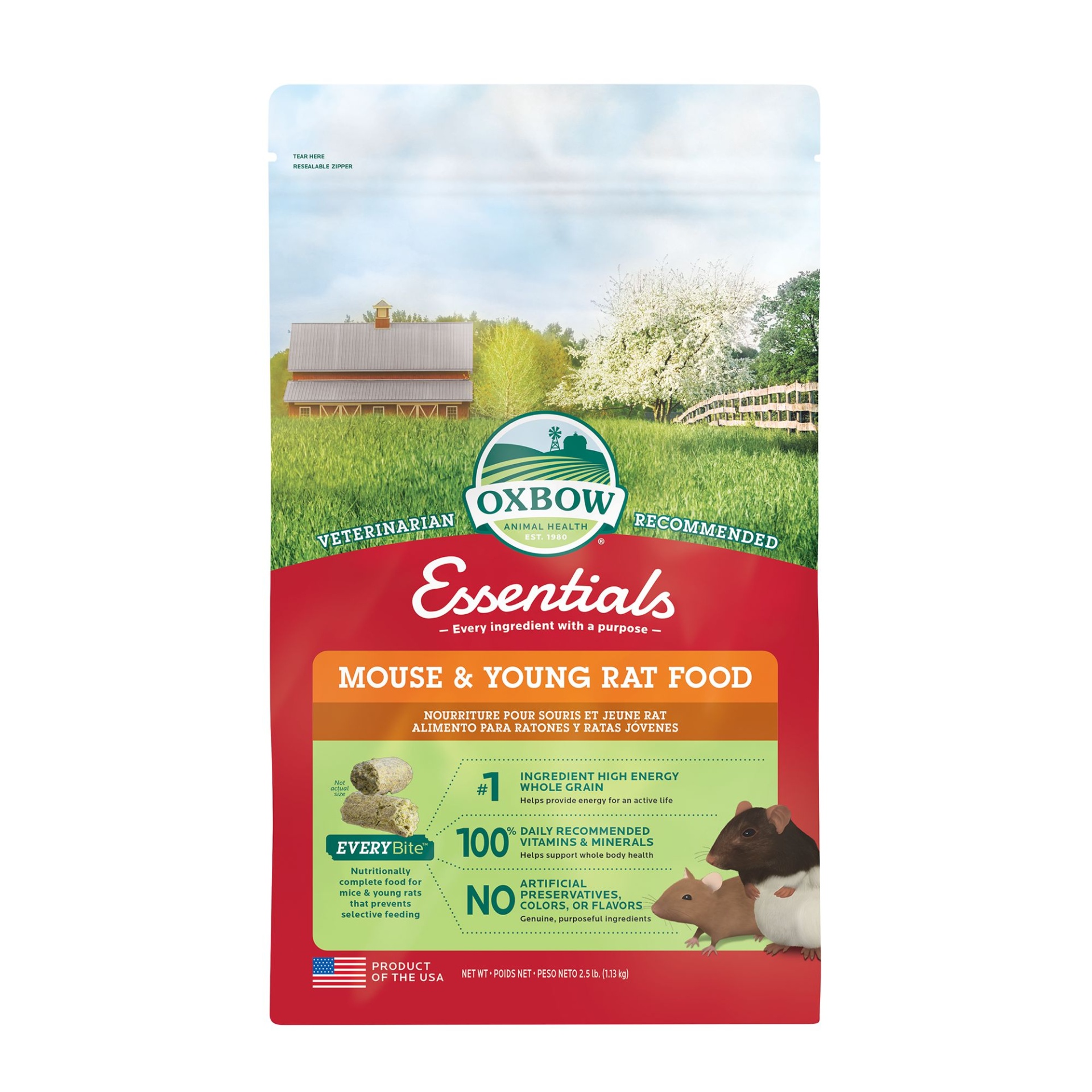 slide 1 of 1, Oxbow Essentials Mouse & Young Rat Food, 2.5 lb