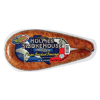 slide 1 of 1, Holmes Smokehouse Original Pecan Smoked Sausage, 14 oz