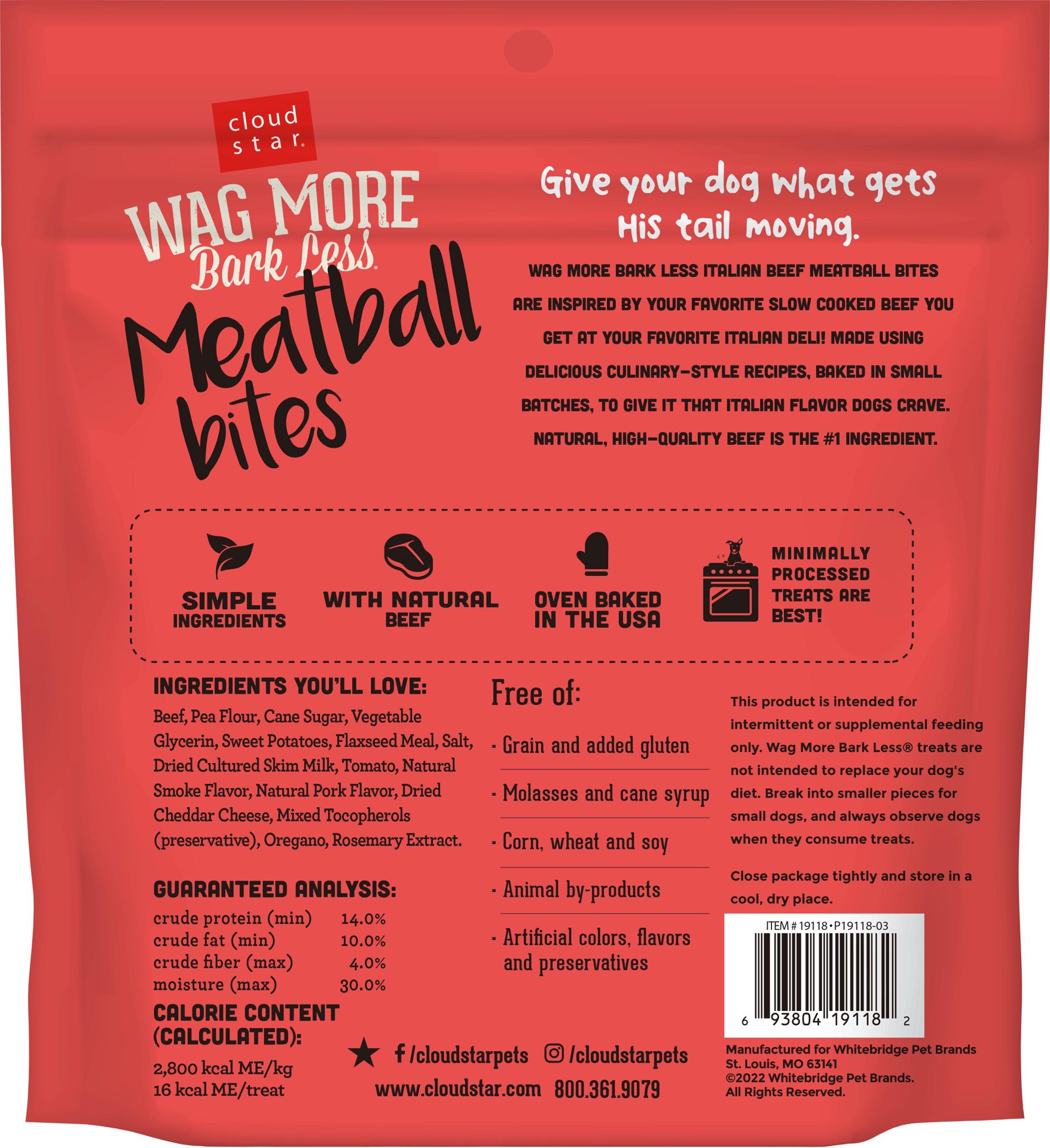 slide 6 of 8, Cloud Star Wag More Meatballs Bf, 14 oz