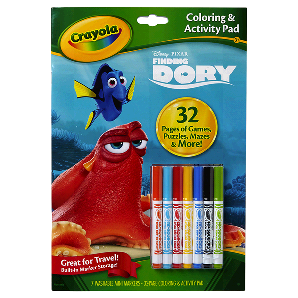 slide 1 of 1, Crayola Finding Dory Coloring & Activity Pad, 1 ct