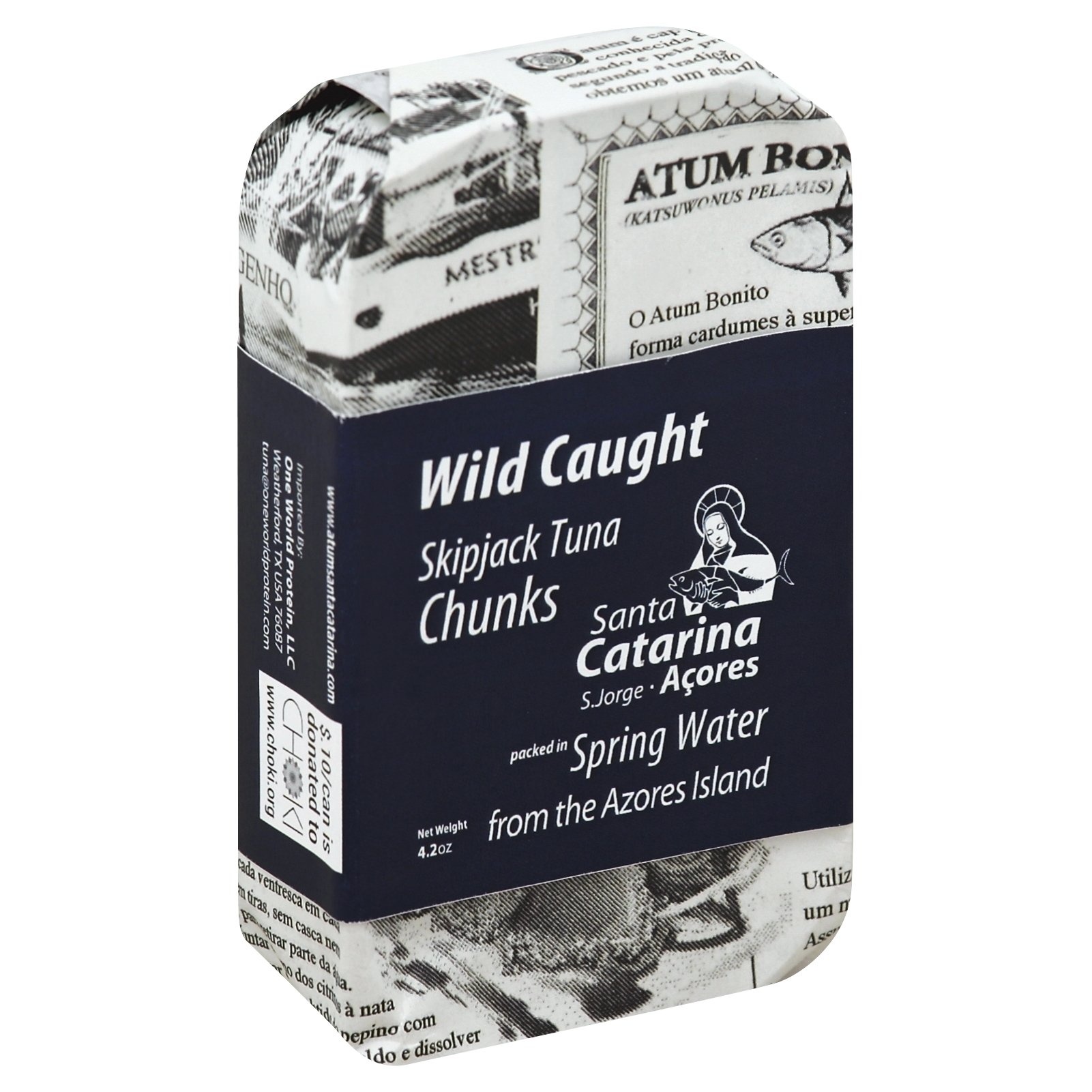 slide 1 of 4, Santa Catarina Tuna Chunks In Spring Water, 4.2 oz