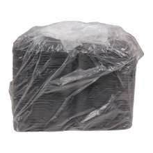 slide 1 of 1, EarthChoice Cont Plas 3Cmpt Blk Hngd, 120 ct