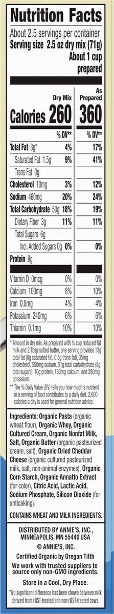 slide 7 of 13, Annie's Annie''s Macaroni Classic Cheddar Organic Mac and Cheese Dinner with Organic Pasta, 6 OZ, 6 oz