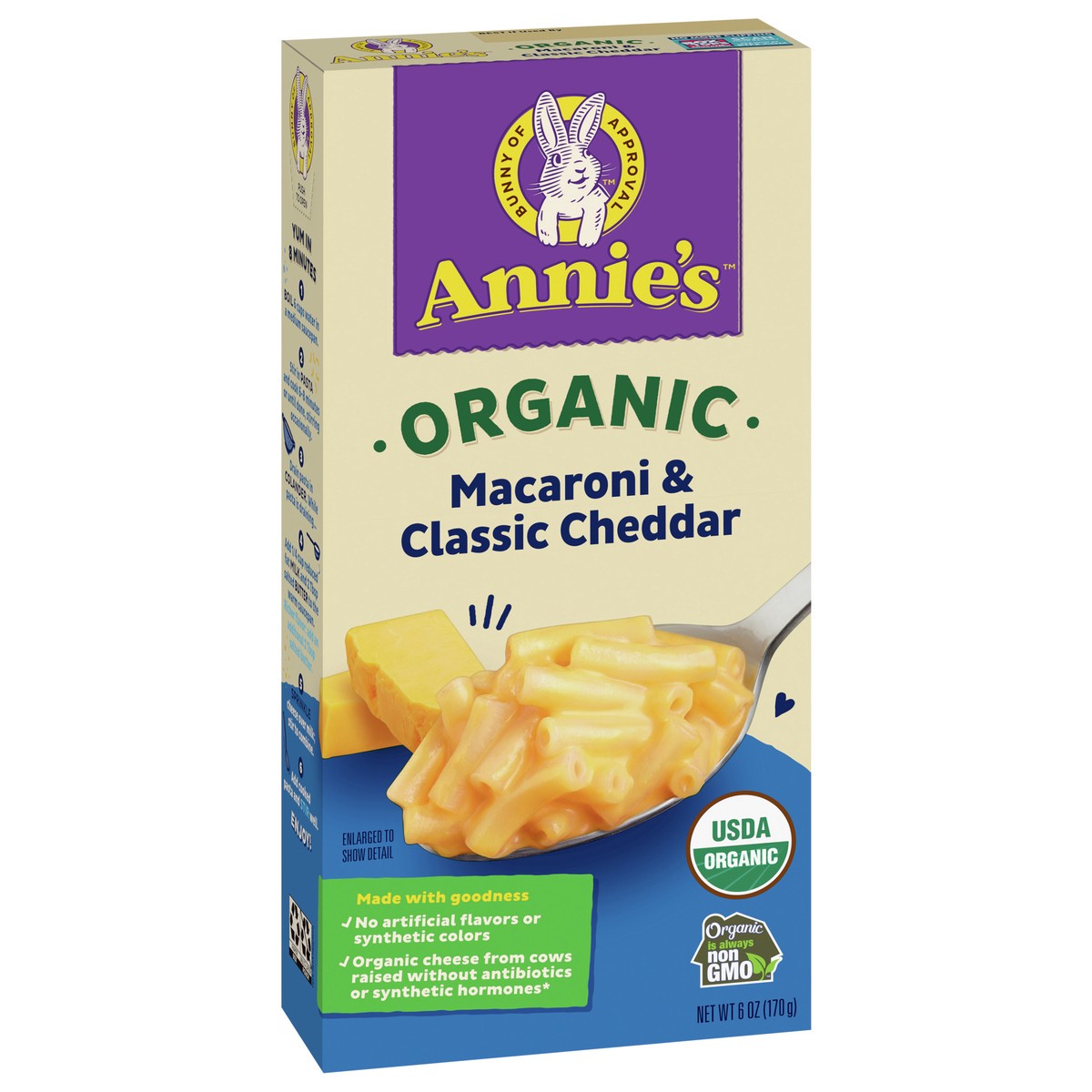 slide 13 of 13, Annie's Annie''s Macaroni Classic Cheddar Organic Mac and Cheese Dinner with Organic Pasta, 6 OZ, 6 oz