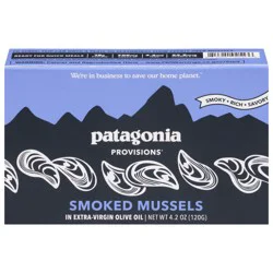 Patagonia Provisions Smoked Mussels in Olive Oil + Broth 4.2 oz