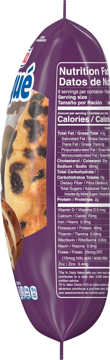 slide 9 of 9, Bimbo Panqué con Pasas Plain Pound Cake with Raisins, 9.88 oz, 8.81 oz