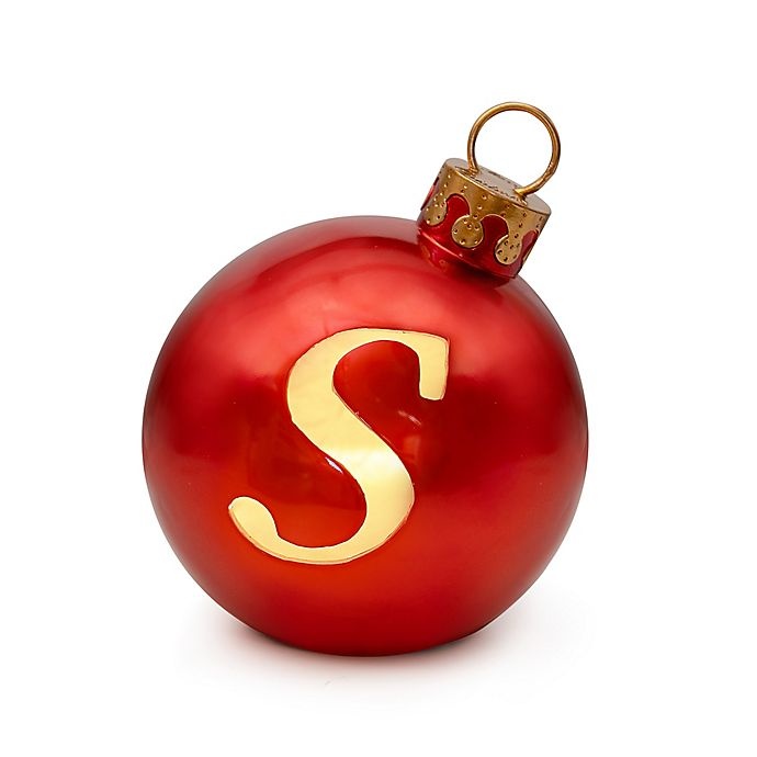 slide 1 of 1, Winter Wonderland 9-Inch Pre-Lit Monogram Letter S'' Christmas Ball Ornament'', 1 ct