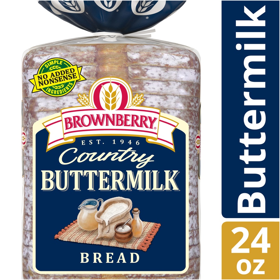 slide 2 of 8, Brownberry Wide Pan Classic Buttermilk Bread, 24 oz