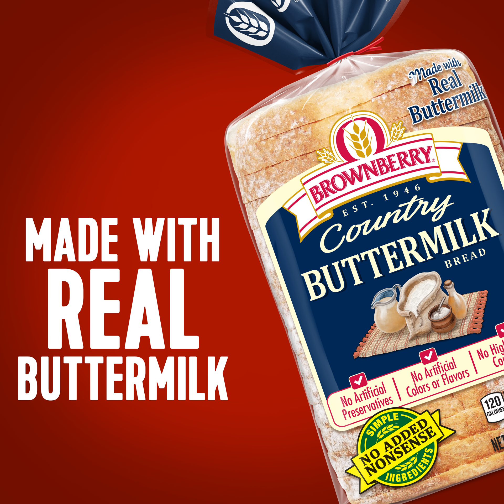 slide 9 of 9, Brownberry Country Buttermilk Bread, 24 oz, 1 ct