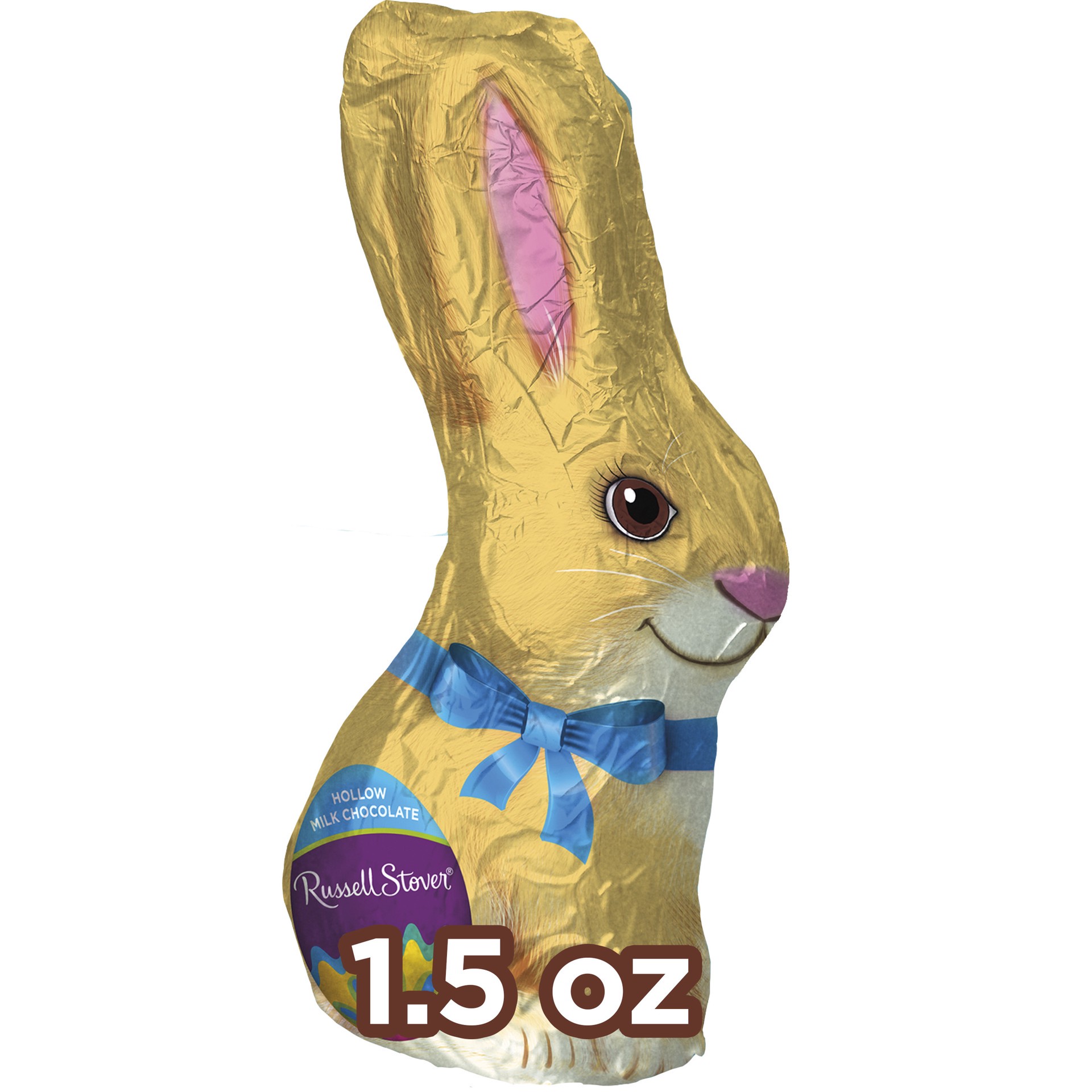 slide 1 of 3, RUSSELL STOVER Easter Hollow Milk Chocolate Easter Bunny, 1.5 oz., 1.5 oz