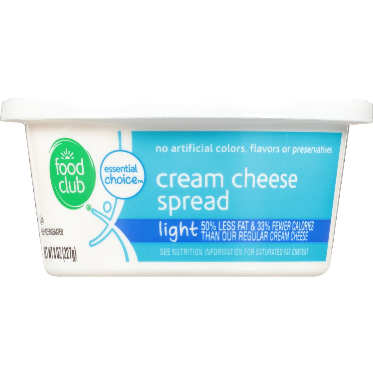 slide 7 of 10, Food Club Essential Choice Light Cream Cheese 8 oz, 8 oz