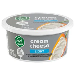 Food Club Light Cream Cheese 8 oz