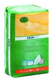 slide 1 of 1, Equaline Overnight Ultra Thin Pad, 28 ct