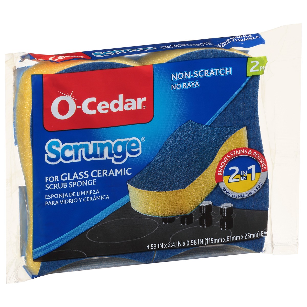 slide 6 of 11, O-Cedar Scrunge 2 Pack Scrub Sponge 2 ea Wrapper, 2 ct