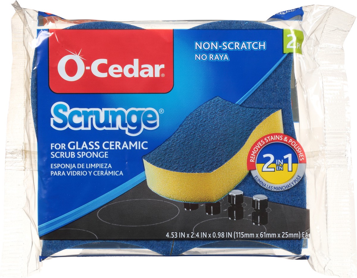 slide 8 of 11, O-Cedar Scrunge 2 Pack Scrub Sponge 2 ea Wrapper, 2 ct