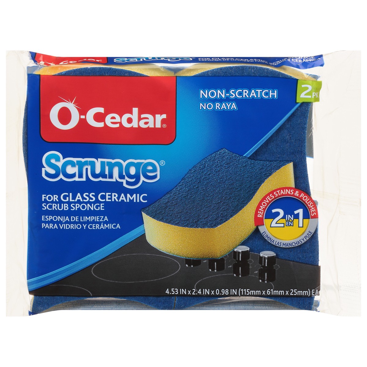 slide 1 of 11, O-Cedar Scrunge 2 Pack Scrub Sponge 2 ea Wrapper, 2 ct