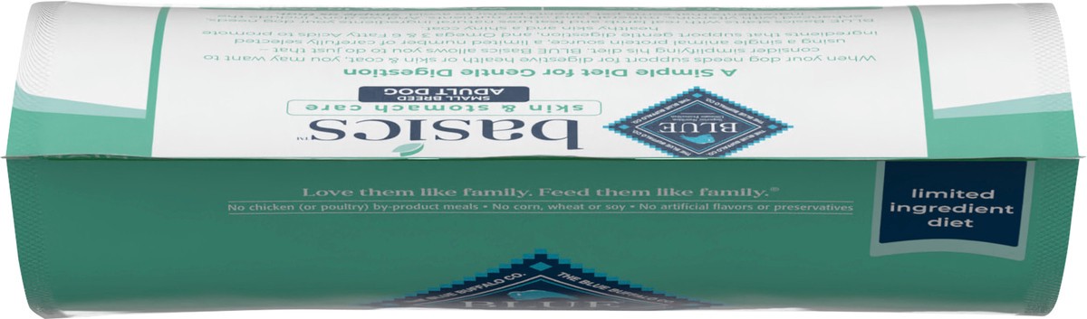 slide 8 of 9, Blue Buffalo Basics Limited Ingredient Diet, Grain Free Natural Adult Small Breed Dry Dog Food, 11 lb