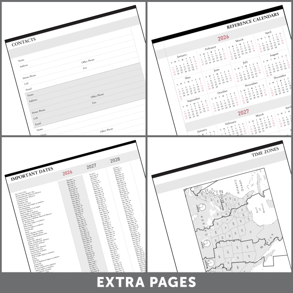 slide 3 of 7, Office Depot Brand Weekly Monthly Appointment Book Planner, 7"" x 9"", Black, January 2026 to December 2026, OD71160026, 1 ct