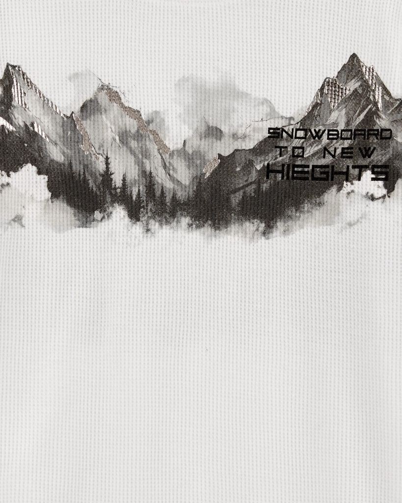 slide 2 of 4, Carter's Kid Snowboard Thermal Graphic Tee Cream 5, 1 ct