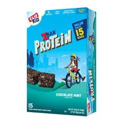 CLIF Kid Zbar Protein - Chocolate Mint - Crispy Whole Grain Snack Bars - Made with Organic Oats - Non-GMO - 5g Protein - 1.27 oz. (15 Pack)