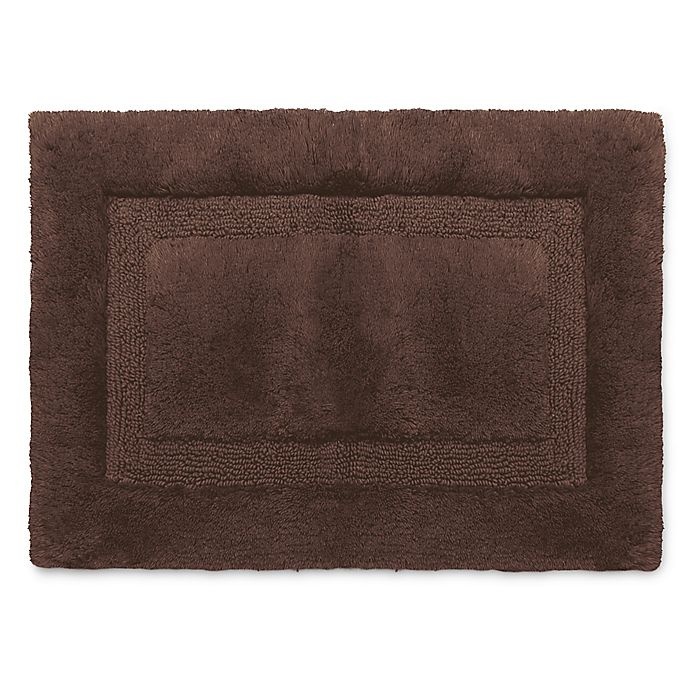 slide 1 of 1, Wamsutta Luxury 17 x 24'' Border Plush MicroCotton Bath Rug - Espresso'', 1 ct