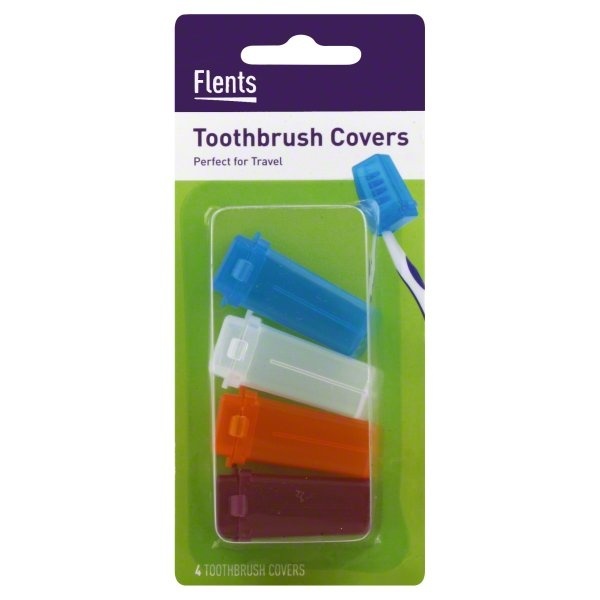 slide 1 of 1, Flents Toothbrush Covers, 4 ct