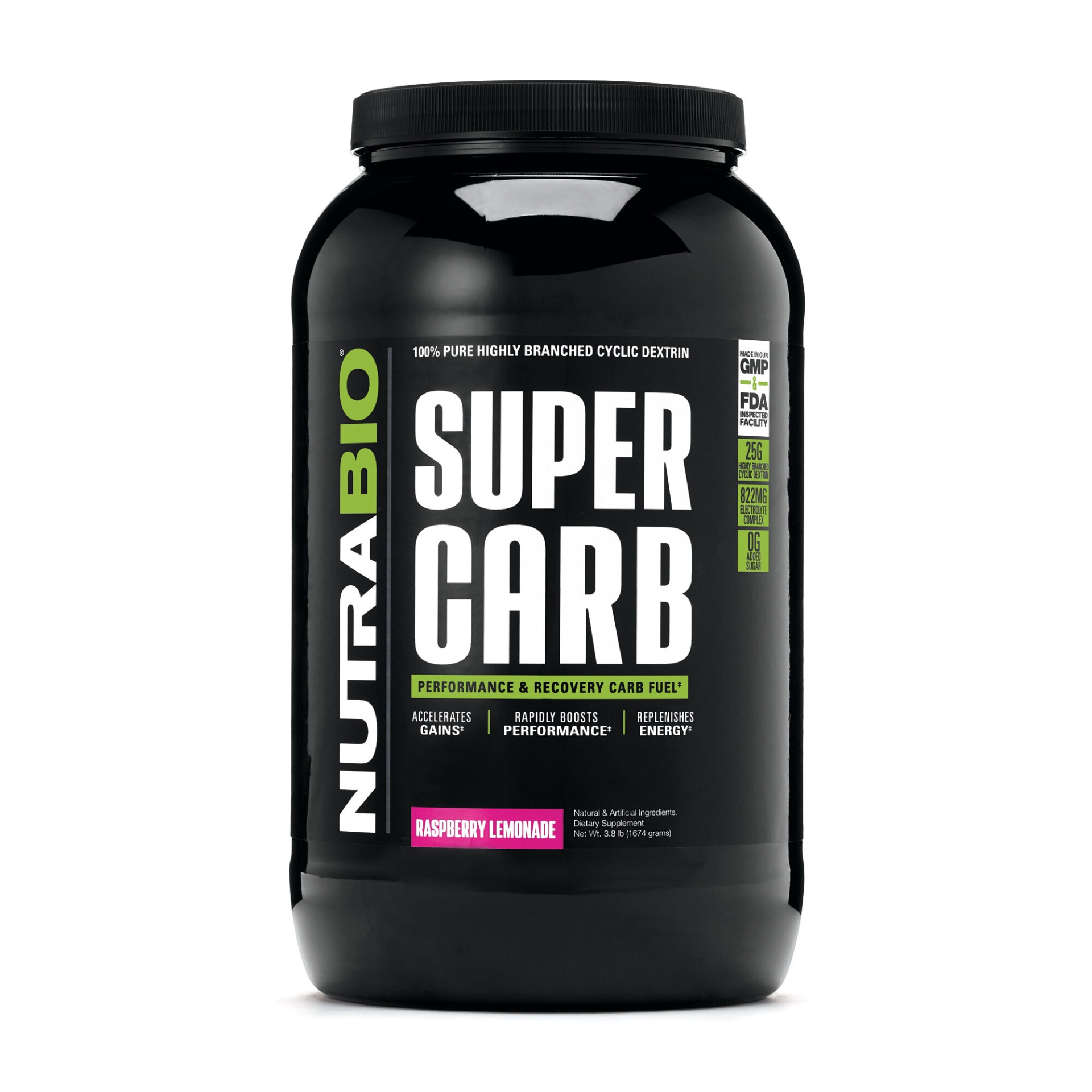 slide 1 of 1, NutraBio Super Carb - Raspberry Lemonade, 4 lb