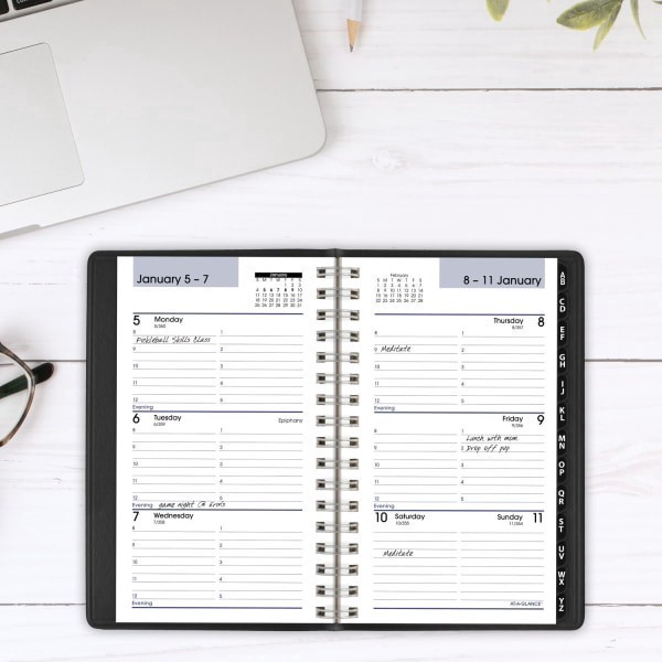slide 4 of 8, AT-A-GLANCE® DayMinder® 2026 Weekly Appointment Book Planner, Black, Pocket, 3 1/2"" x 6"", 1 ct