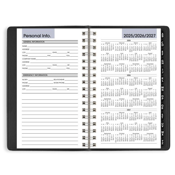 slide 2 of 8, AT-A-GLANCE® DayMinder® 2026 Weekly Appointment Book Planner, Black, Pocket, 3 1/2"" x 6"", 1 ct