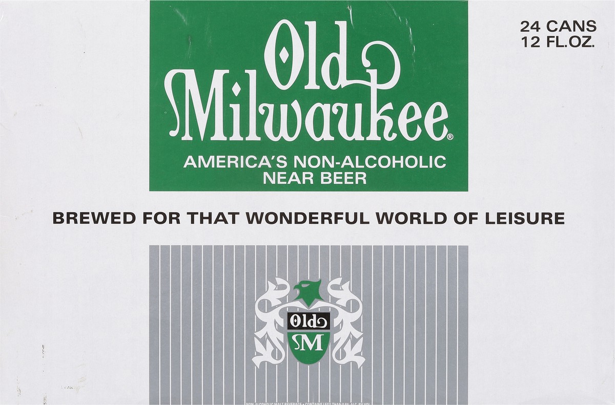 slide 2 of 9, Old Milwaukee Non-Alcoholic Beer 24 - 12 fl oz Cans, 24 ct; 12 oz