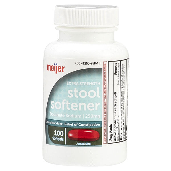 slide 4 of 29, Meijer Extra Strength Stool Softener, 100 ct