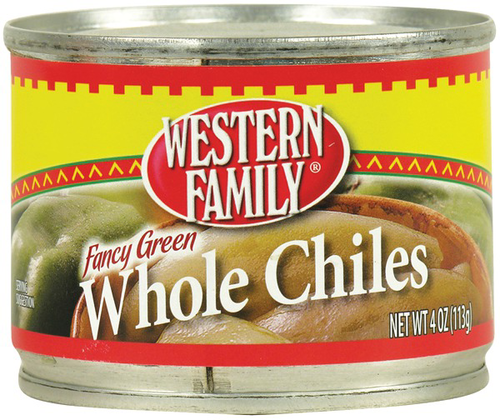 slide 1 of 1, Western Family Fancy Green Whole Chiles, 4 oz