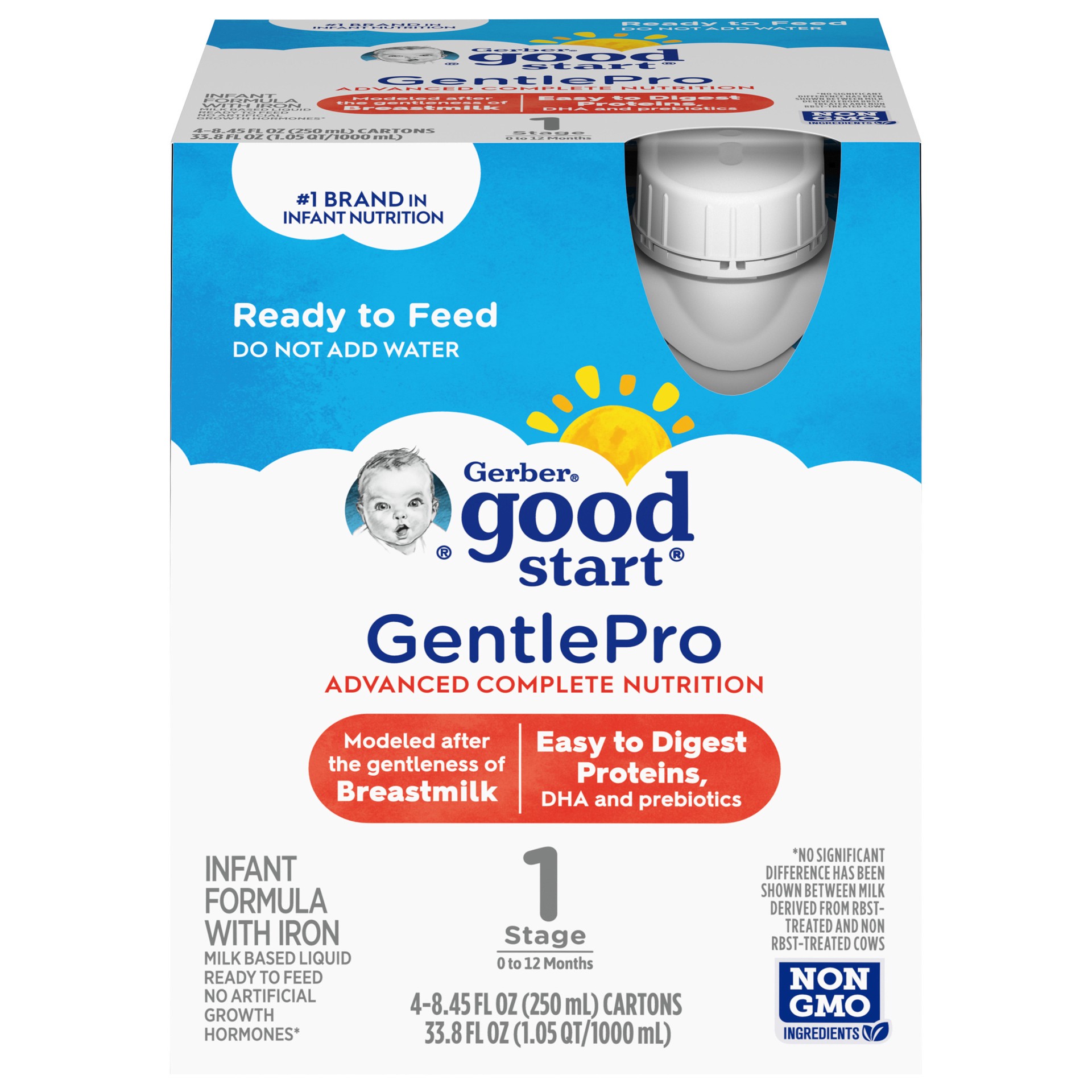 slide 1 of 9, Good Start GentlePro Non-GMO Liquid Baby Formula, 8.45 fl oz Bottle (4 Pack), 33.8 fl oz