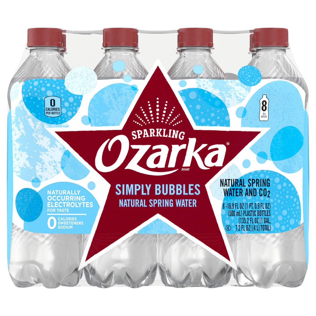 slide 1 of 5, Ozarka Sparkling Water, Simply Bubbles- 16.9 fl oz, 16.9 fl oz
