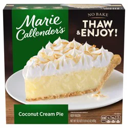 Marie Callender's Coconut Cream Pie, Thaw & Enjoy Frozen Dessert, 30.3 oz.