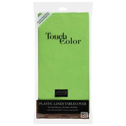 Touch of Color Fresh Lime Plastic-Lined Tablecover