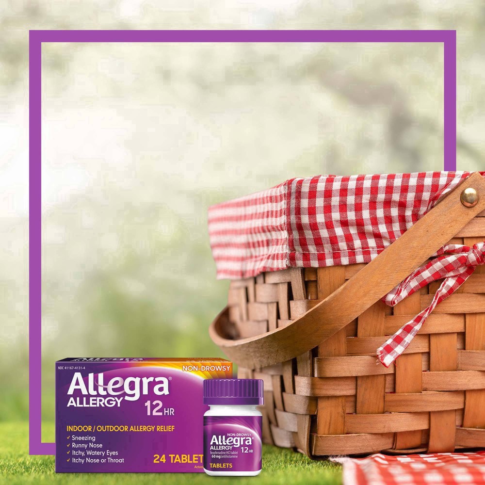 slide 21 of 43, Allegra Adult Non-Drowsy Antihistamine Allergy Relief Tablets, 24 ct