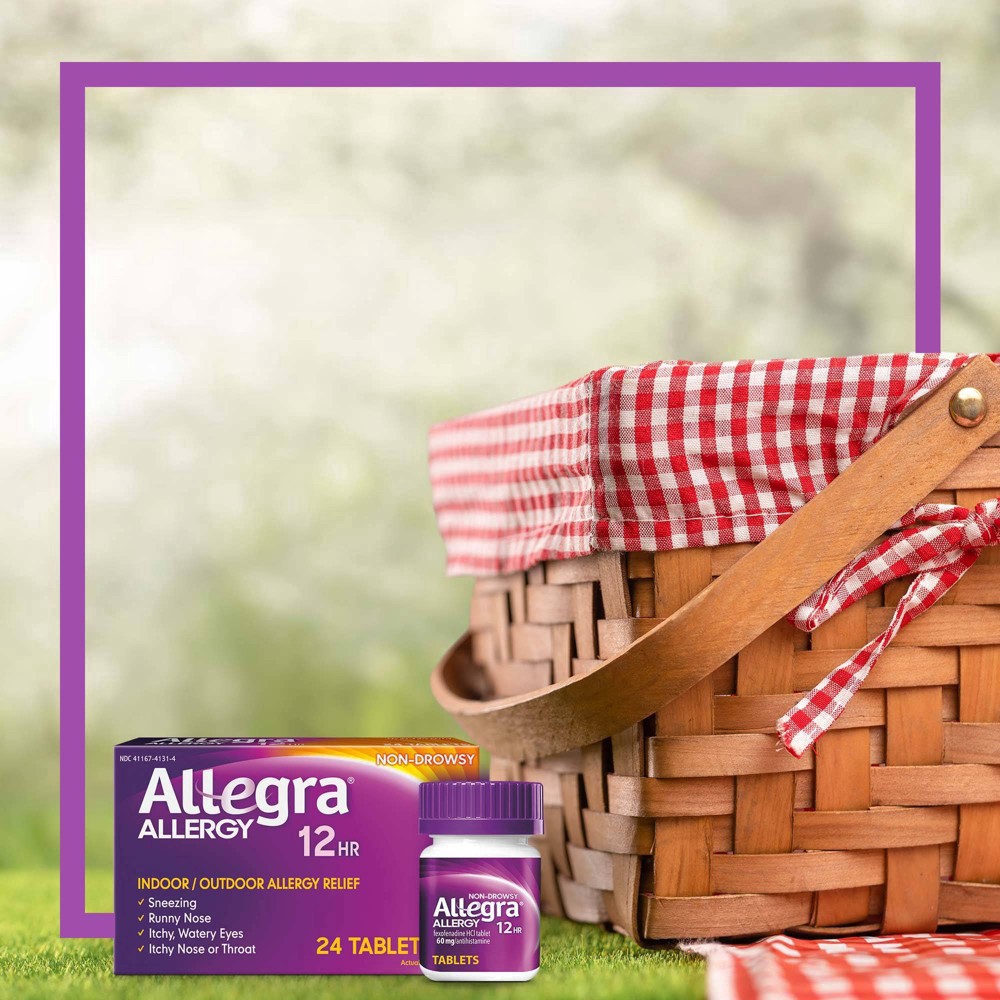 slide 18 of 43, Allegra Adult Non-Drowsy Antihistamine Allergy Relief Tablets, 24 ct
