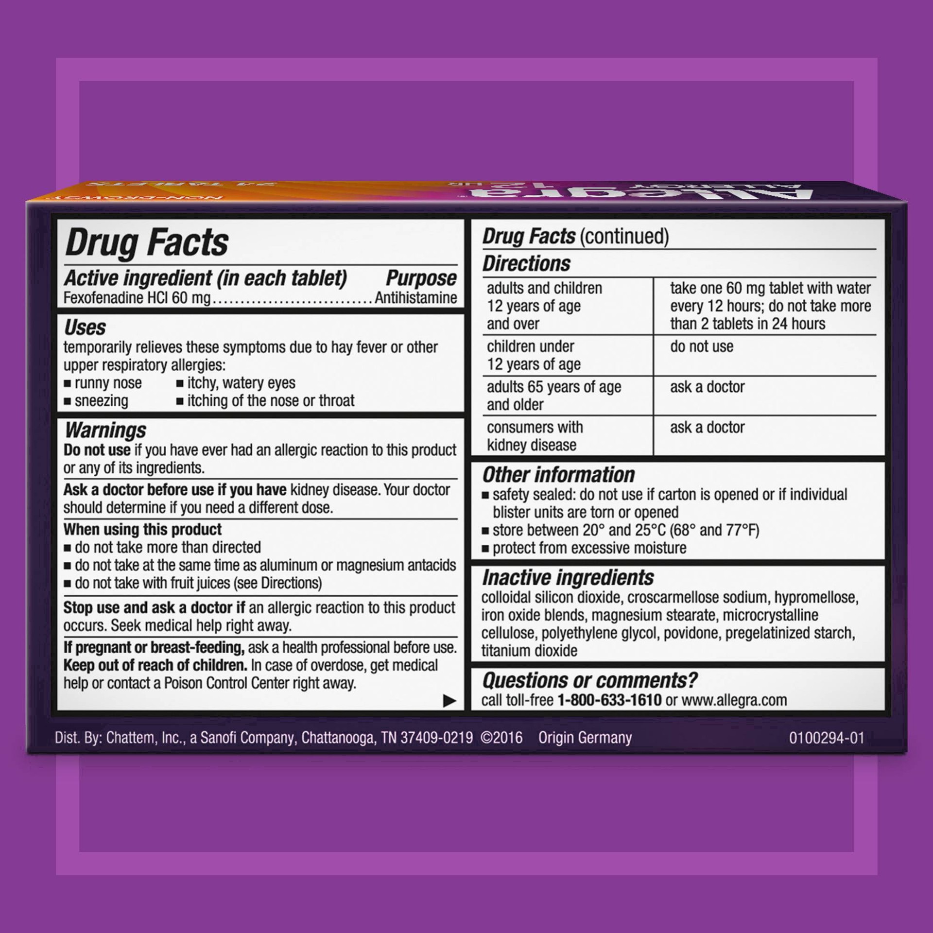 slide 29 of 43, Allegra Adult Non-Drowsy Antihistamine Allergy Relief Tablets, 24 ct