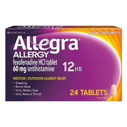 Allegra Adult Non-Drowsy Antihistamine Allergy Relief Tablets