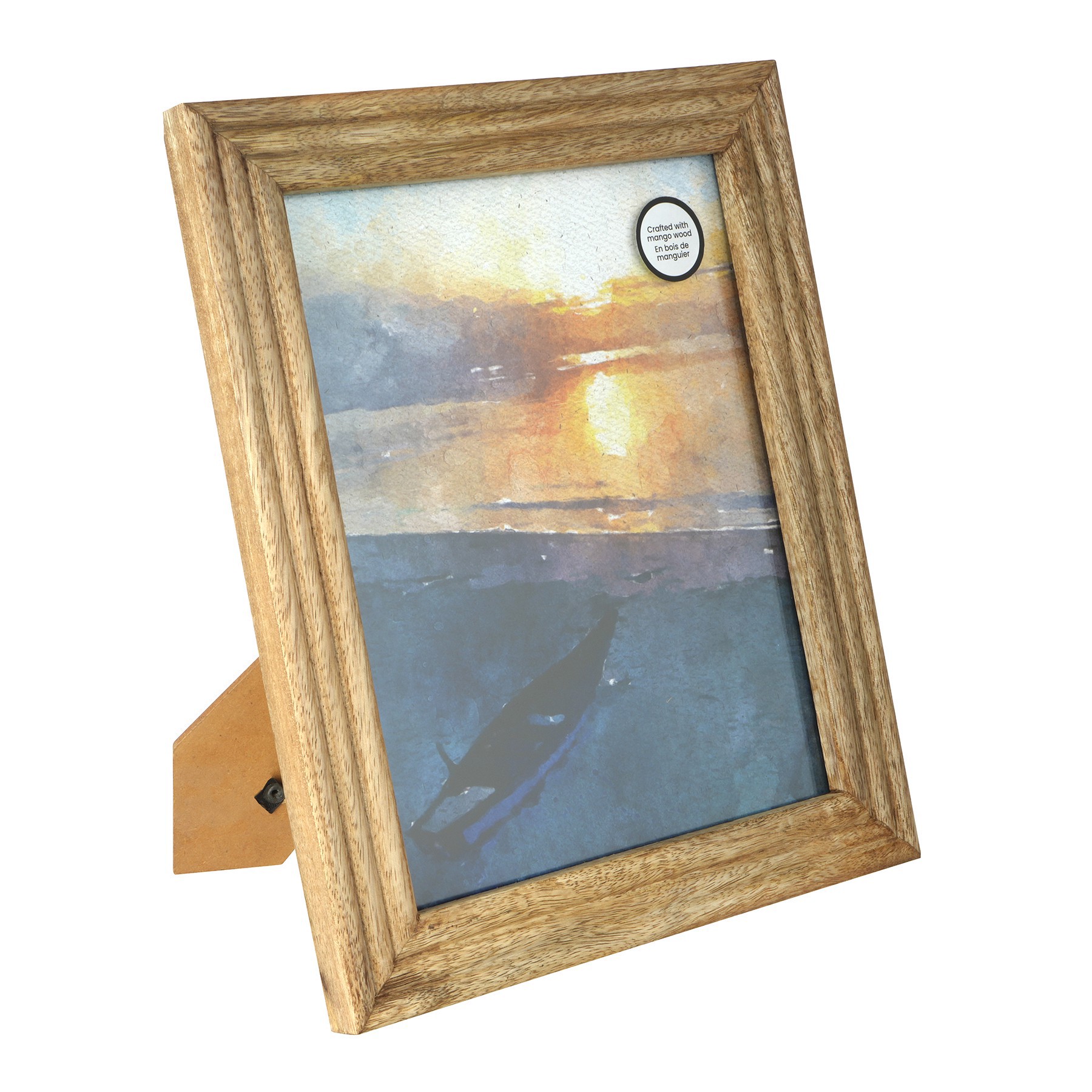 slide 2 of 3, 8" X 10" Natural Ridged Wood Tabletop Frame, Atelier By Studio Decor, 8 in x 10 in