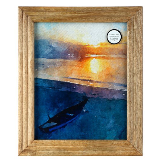slide 1 of 3, 8" X 10" Natural Ridged Wood Tabletop Frame, Atelier By Studio Decor, 8 in x 10 in