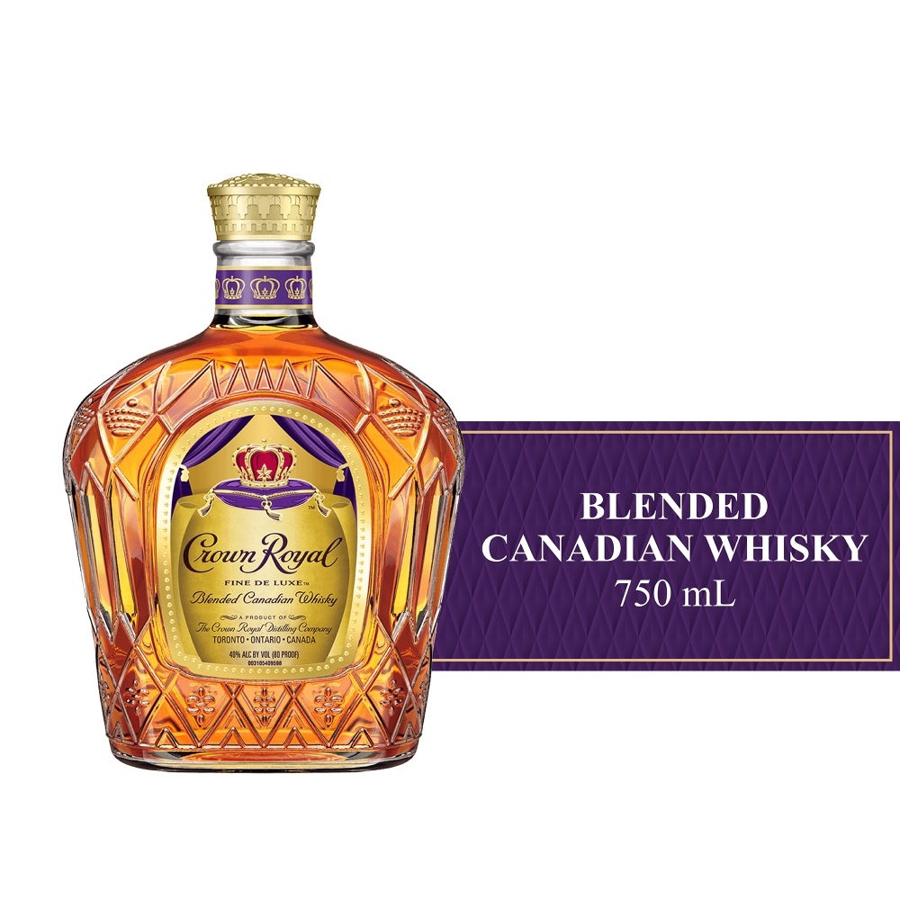 slide 1 of 1, Crown Royal Fine Deluxe Blended Canadian Whisky, 750 ml
