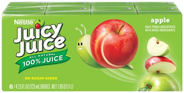 slide 1 of 4, Juicy Juice 100% Juice, Apple - 8 ct, 8 ct